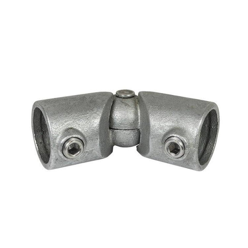Rohrverbinder Eckverbinder variabel 75º-210º Ø 48,3 mm, aus Stahl galvanisiert, ohne Rohr