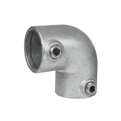 Rohrverbinder aus Stahl, Bogen 90 Grad, Durchmesser 60,3 mm 
