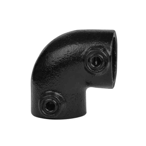 Rohrverbinder  Schwarz Bogen 90°, aus Stahl galvanisiert, ohne Rohr, Ø 33,7 mm
