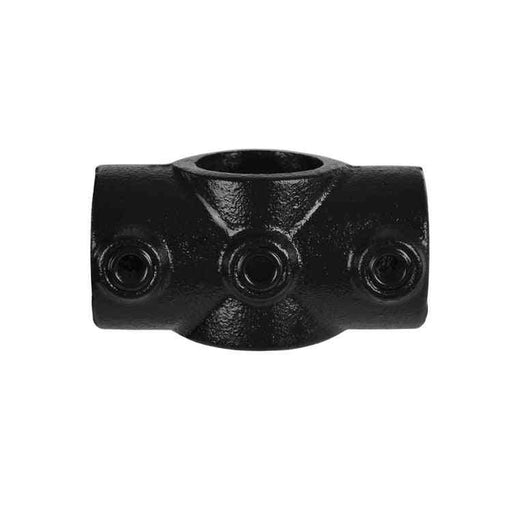 Rohrverbinder aus Stahl Schwarz Kreuzstück, durchgehend. ohne Rohr Ø 33,7 mm