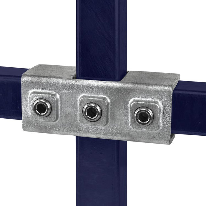 Rohrverbinder aus Stahl Vierkant Kreuzverbinder ▇ 40x40 mm