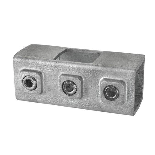 Rohrverbinder Kreuzverbinder, Vierkant, Stahl galvanisiert, ohne Rohr 40x40 mm