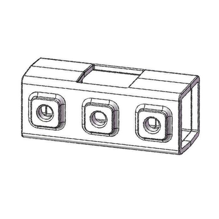 Rohrverbinder aus Stahl Vierkant Kreuzverbinder ▇ 40x40 mm