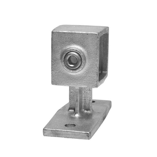 Rohrverbinder Vierkant Handlaufhalterung, aus Stahl galvanisiert, ohne Rohr 40x40 mm