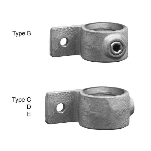 Rohrverbinder Befestigungsring, aus Stahl galvanisiert, ohne Rohr Ø 48,3 mm