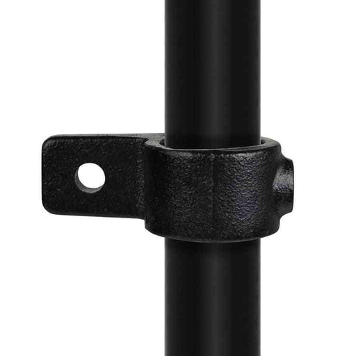 Rohrverbinder Ösenteil einfach schwarz, aus Stahl mit Pulverbeschichtung, mit Rohr Ø 26,9 mm