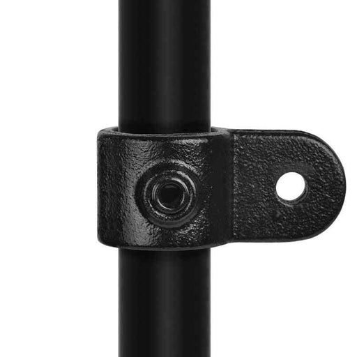 Rohrverbinder Ösenteil einfach, schwarz, aus Stahl mit Pulverbeschichtung, mit Rohr  Ø 33,7 mm