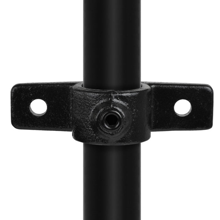 Rohrverbinder aus Stahl Schwarz Ösenteil Doppelt Ø 33,7 mm