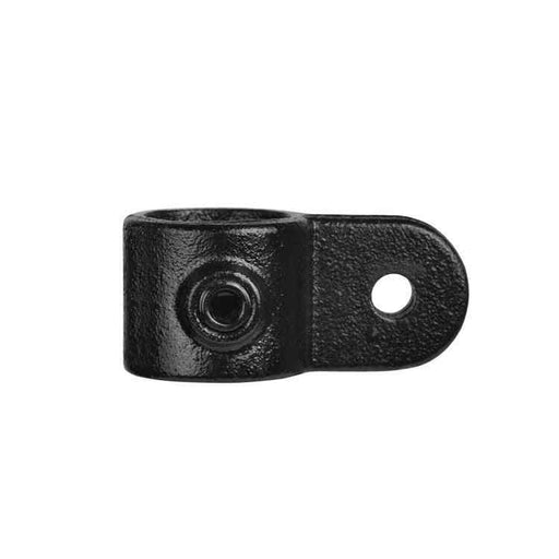 Rohrverbinder Ösenteil einfach, schwarz, aus Stahl mit Pulverbeschichtung, mit Rohr  Ø 33,7 mm
