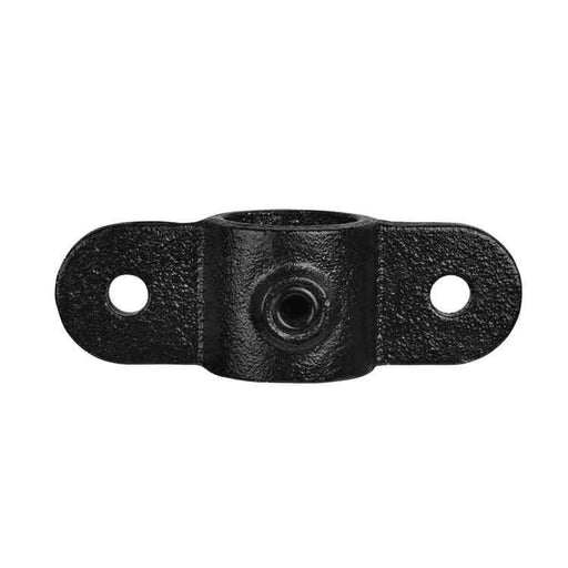 Rohrverbinder Ösenteil doppelt, schwarz, aus Stahl mit Pulverbeschichtung, mit Rohr  Ø 33,7 mm