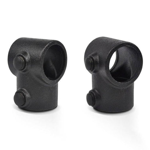 Kunststoffabdeckungen 21,3 mm - schwarz, mit Rohrverbinder 