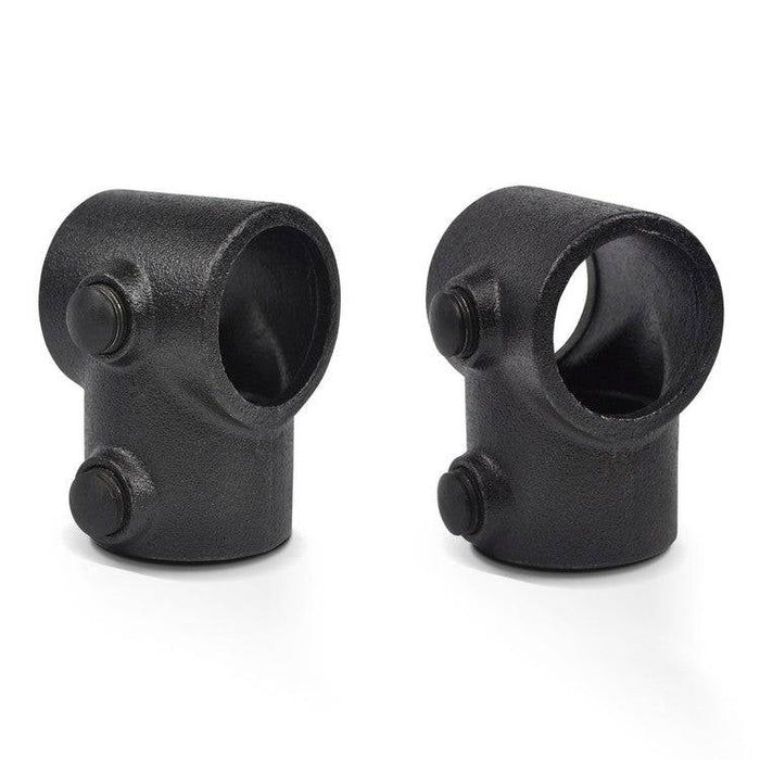 Kunststoffabdeckungen 26,9 mm und 33,7 mm - schwarz, mit Rohrverbinder 