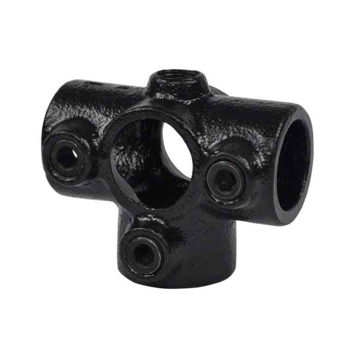 Rohrverbinder Dreiweg-T-Stück, aus Stahl galvanisiert, ohne Rohr Ø 26,9 mm
