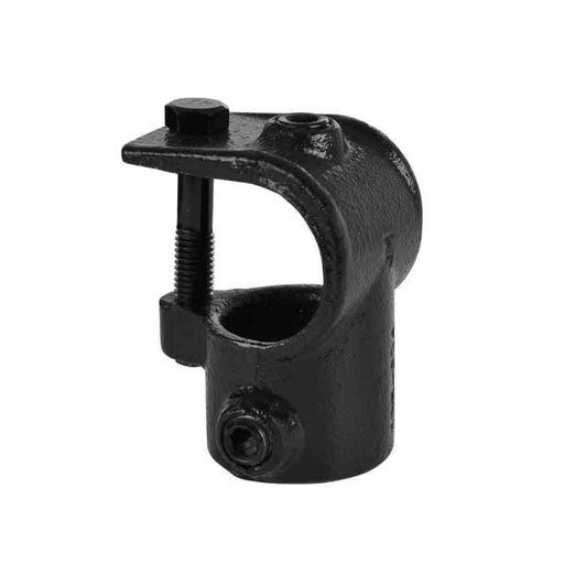Rohrverbinder T-Stück offen schwarz, aus Stahl mit Pulverbeschichtung, ohne Rohr, Ø 33,7 mm