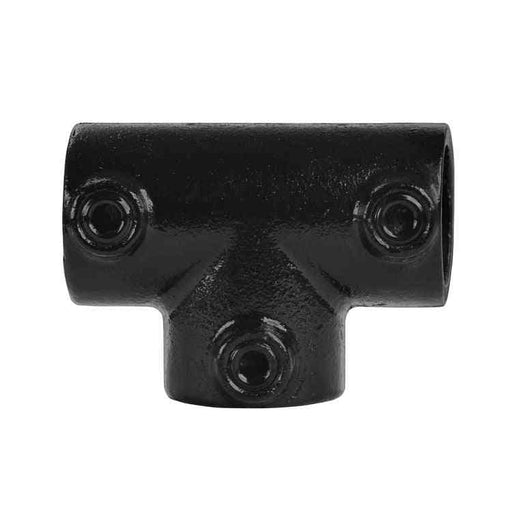 Rohrverbinder  Schwarz T-Stück kurz, aus Stahl mit Pulverbeschichtung, ohne Rohr  Ø 33,7 mm