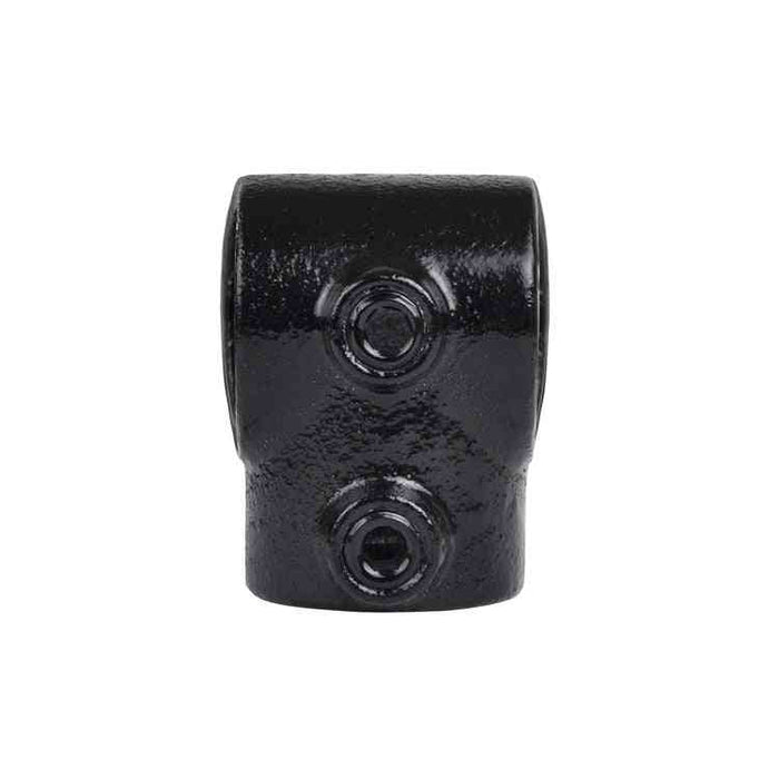 Rohrverbinder  Schwarz T-Stück kurz, aus Stahl mit Pulverbeschichtung, mit Rohr  Ø 42,4 mm