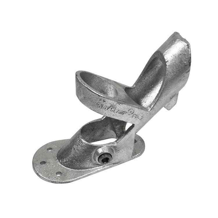 Rohrverbinder Fahnenstangenhalterung zweifach, aus Stahl galvanisiert, ohne Rohr Ø 33,7 mm