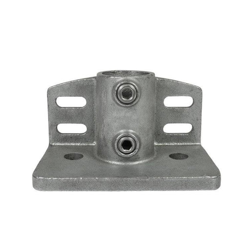 Rohrverbinder Trittrand-Fußplatte Ø 42,4 mm, aus Stahl galvanisiert, ohne Rohr