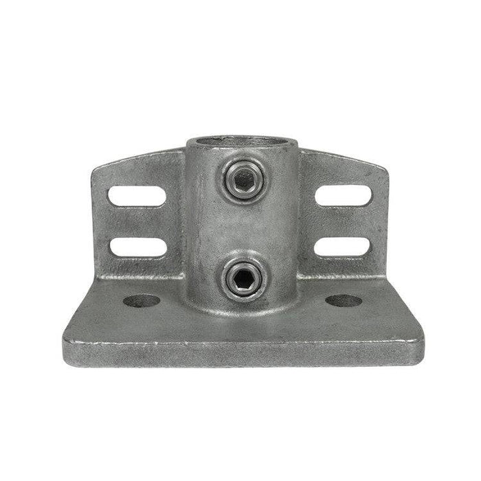 Rohrverbinder Trittrand-Fußplatte Ø 42,4 mm, aus Stahl galvanisiert, ohne Rohr