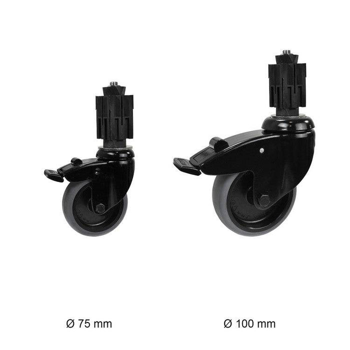 Schwarze Schwenkrollen mit Expander