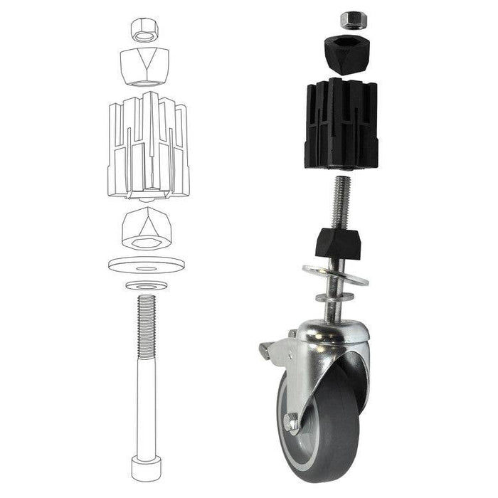 Expander mit Schwenkrolle vierkant