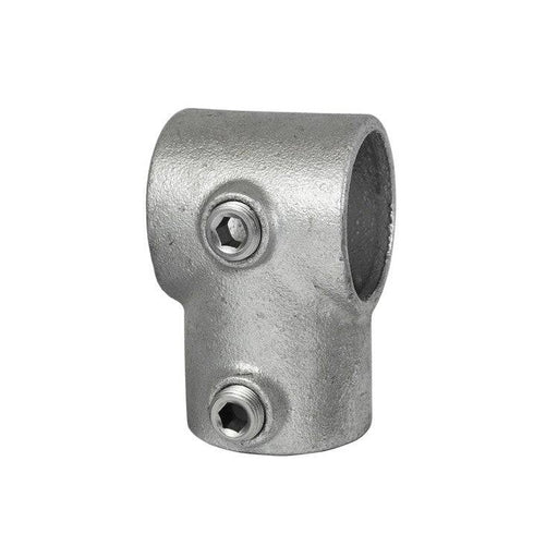 Rohrverbinder T-Stück kurz rund Stahl galvanisiert ohne Rohre 60,3 mm