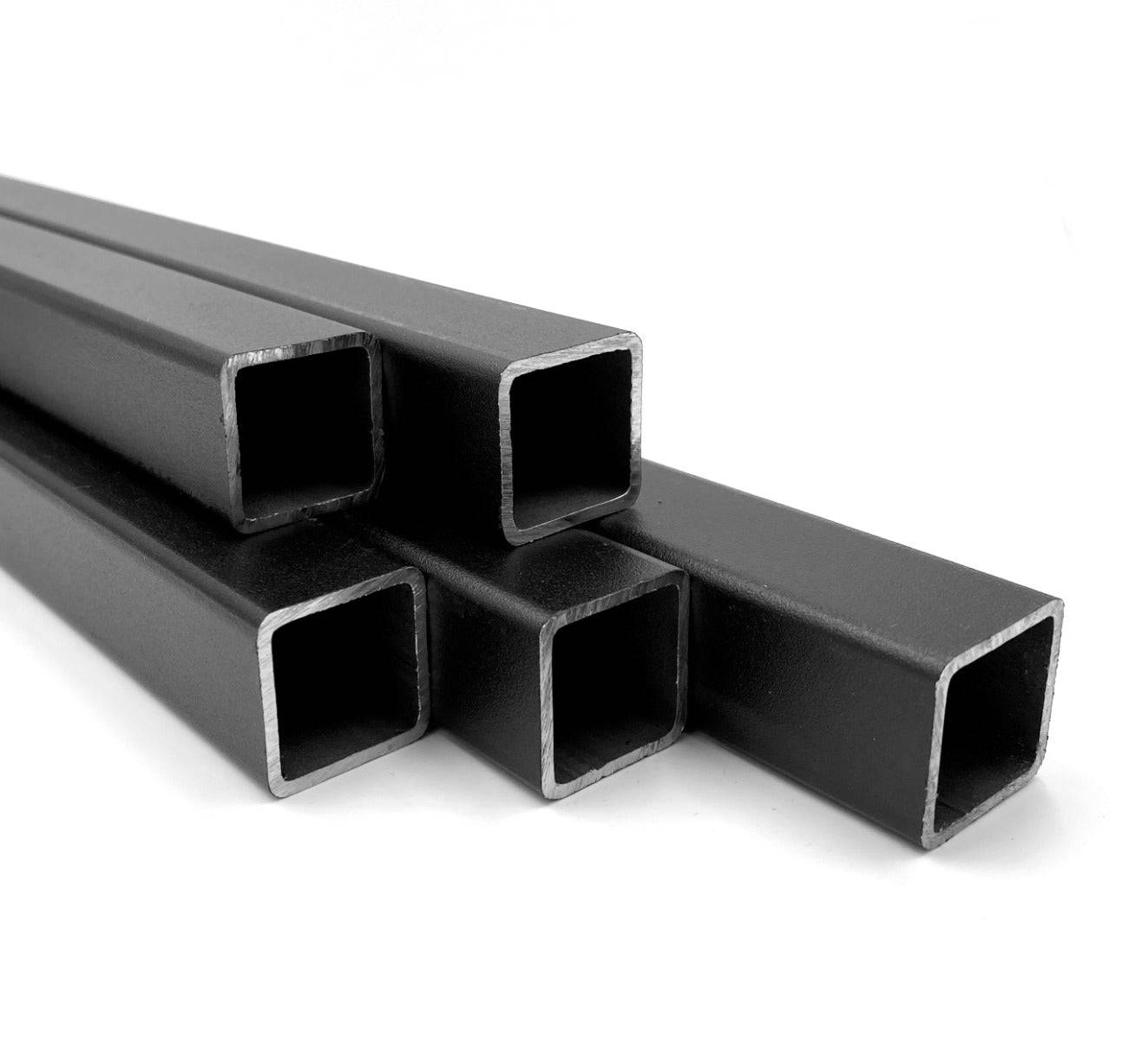 25x25mm Vierkant Rohr schwarz